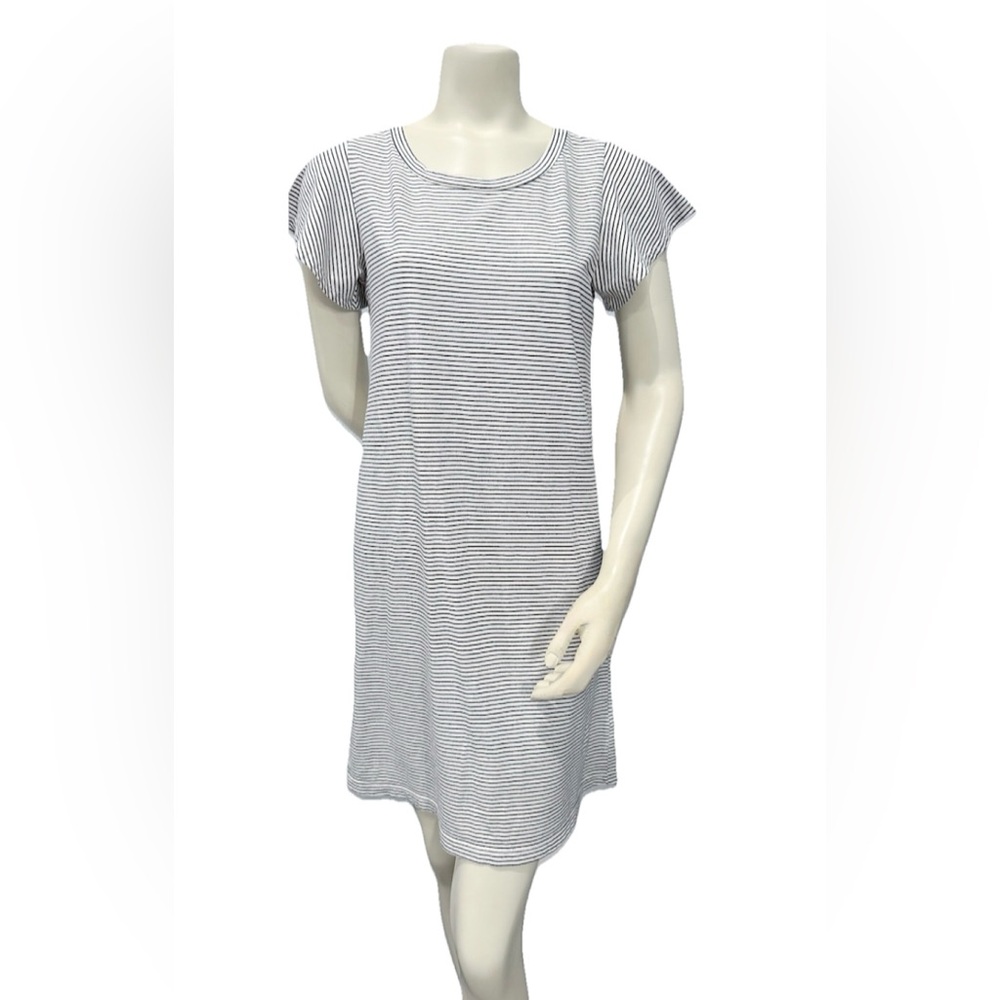 T.la Anthropologie Striped Flutter Sleeve T-Shirt Dress – Size Small